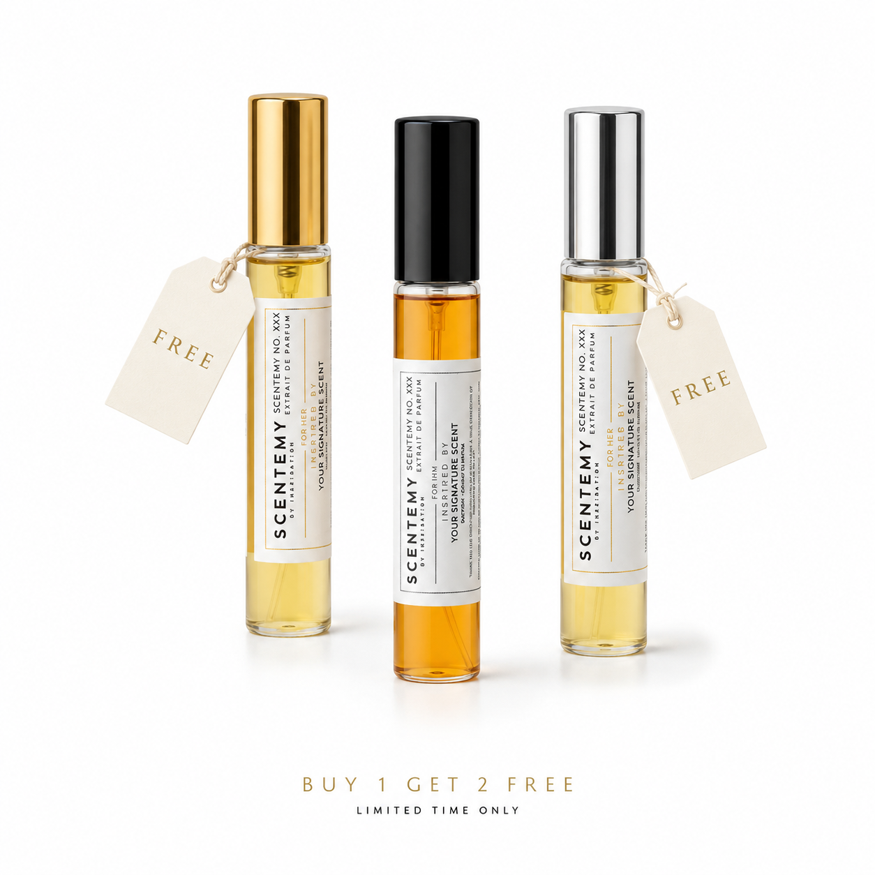 Limited Time Only: Buy 1 Get 2 FREE 15ml Perfume Bundle