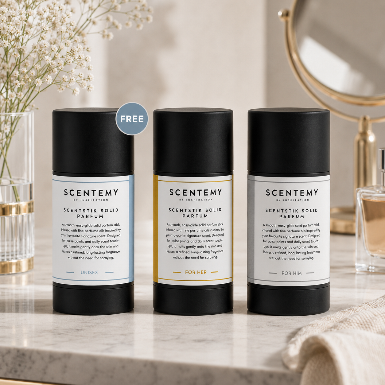 SCENTEMY ScentStik Solid Parfum 3 For 2 Bundle