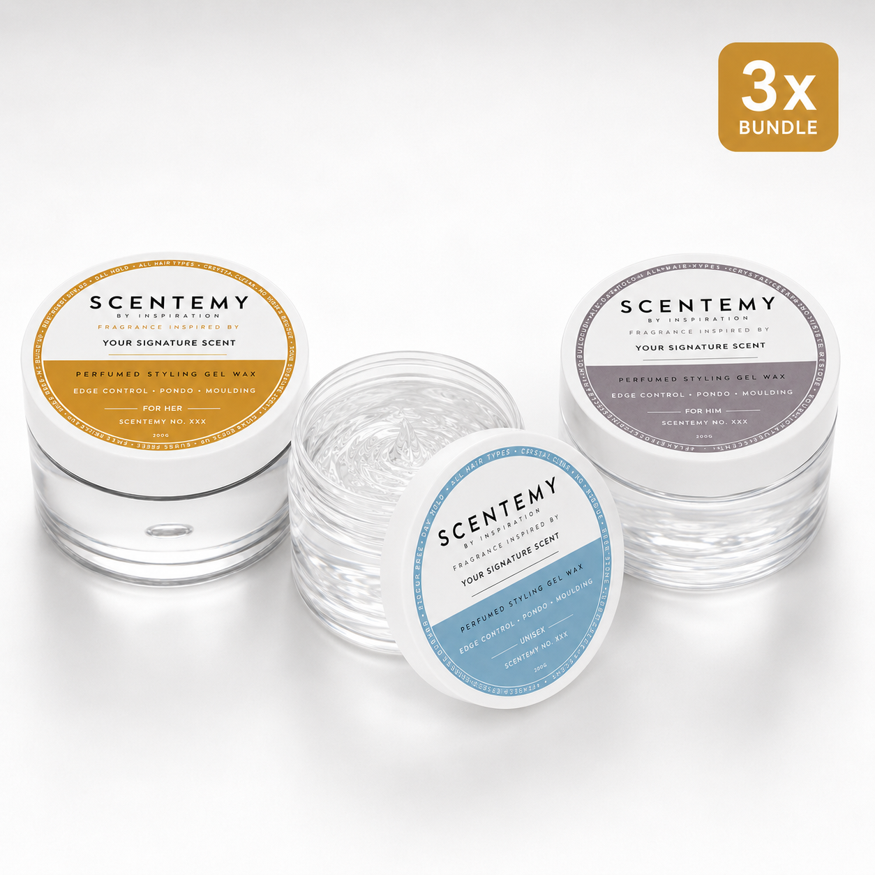 Scentemy Perfumed Styling Gel Wax – 3x Bundle | 3 x 200g