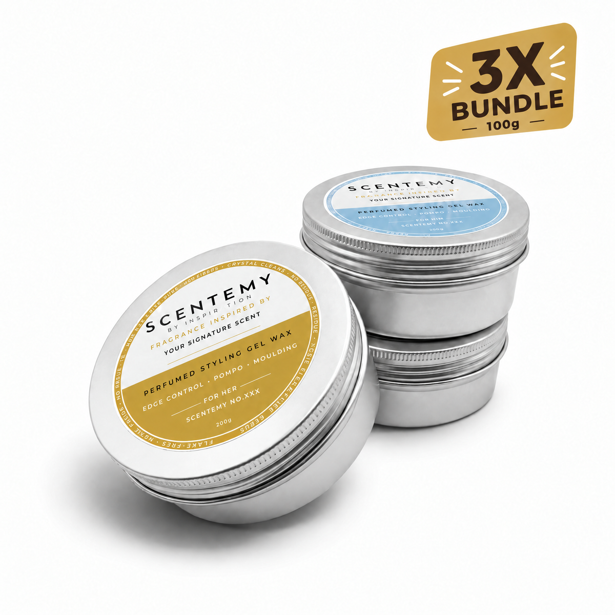 Choose Any 3 x 100g Designer-Inspired Styling Waxes